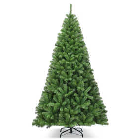 1 Pc 6 7.5 9 Feet Premium Artificial Hinged PVC Christmas Tree With Metal Stand Eye Catching Design Unlit Tree