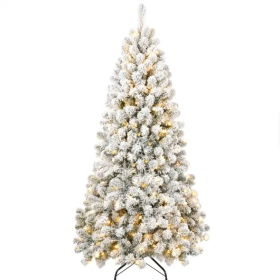 5ft Pre-lit Flocked Artificial Christmas Tree Environmentally Friendly Fireproof Artificial Christmas Flocked Tree