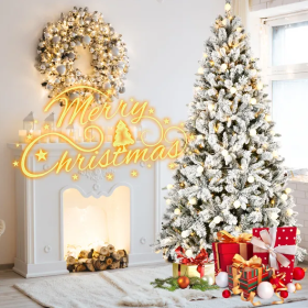 PE PVC Pine Mixed Christmas Tree With Colorful   Warm Light 10 Function LED, Memory Wire & Easy Power Technology