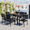 U-Style High-quality Steel Outdoor Table and Chair Set, Suitable for Patio, Balcony, Backyard.