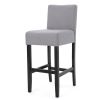 30-inch Fabric Barstool with Solid Wood Frame (Set of 2)