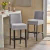 30-inch Fabric Barstool with Solid Wood Frame (Set of 2)