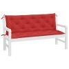 Garden Bench Cushions 2pcs Red 59.1"x19.7"x2.8" Oxford Fabric