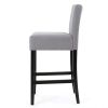 30-inch Fabric Barstool with Solid Wood Frame (Set of 2)