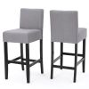 30-inch Fabric Barstool with Solid Wood Frame (Set of 2)