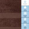 Luxury Brown Bath Towel 8 Piece Set Combed Cotton Hotel Quality AbsorbentTowels | 2 Bath Towels | 2 Hand Towels | 4 Washcloths | Brown