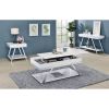 Contemporary Style White 1pc Coffee Table Lift Top Design High Gloss Finish Chrome Frame Living Room Furniture