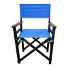 Folding Chair Wooden Director Chair Canvas Folding Chair Folding Chair 2pcs/set populus + Canvas (Color : Blue)