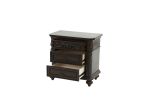 Traditional Antique Walnut 1pc Nightstand Bedroom Furniture Cherry Veneer 2-Drawers Hanging Pull Bedside Table