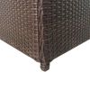 Patio Storage Box Brown 47.2"x19.7"x23.6" Poly Rattan