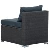 Patio Furniture, Outdoor Furniture, Seasonal PE Wicker Furniture, 7 Set Wicker Furniture With Tempered Glass Coffee Table