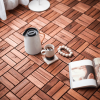 Acacia Wood Interlocking Deck Tiles Checker Pattern, 20 PCS 12" x 12" Square Acacia Hardwood Outdoor Flooring for Patio, Bancony, Pool Side,...