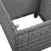 U_Style Outdoor Rattan Two-person Combination With Coffee Table, Adjustable, Suitable For Courtyard, Swimming Pool, Balcony