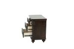 Traditional Antique Walnut 1pc Nightstand Bedroom Furniture Cherry Veneer 2-Drawers Hanging Pull Bedside Table