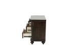 Traditional Antique Walnut 1pc Nightstand Bedroom Furniture Cherry Veneer 2-Drawers Hanging Pull Bedside Table