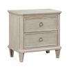 Light Brown Finish Two Drawers Nightstand Traditional Design Bedroom Furniture 1pc Bedside Cabinet Clipped Corners