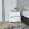 Luss Nightstand, Bedside Table with 2-Drawers