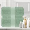 2 Pack Luxury Bath Sheet Towels Extra Large Highly Absorbent Bathroom Towel 35x70 Inch Mint Green