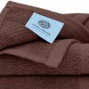 Luxury Brown Bath Towel 8 Piece Set Combed Cotton Hotel Quality AbsorbentTowels | 2 Bath Towels | 2 Hand Towels | 4 Washcloths | Brown