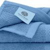 Luxury Cotton Washcloths Large Hotel Spa Bathroom Face Towel 12 Pack Light Blue