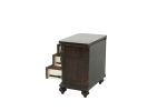 Traditional Antique Walnut 1pc Nightstand Bedroom Furniture Cherry Veneer 2-Drawers Hanging Pull Bedside Table