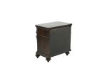 Traditional Antique Walnut 1pc Nightstand Bedroom Furniture Cherry Veneer 2-Drawers Hanging Pull Bedside Table