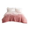 Ombre Shaggy Long Fur Comforter Mini Set