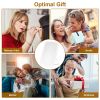 5.98x8.62in Lighted Makeup Mirror Vanity Desk Mirror Small LED Mirror with 3 Light Colors Touch Screen Brightness Adjustable USB Rechargeable