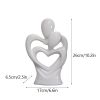 NORTHEUINS Ceramic Abstract Couple Statue European Figure Lover Figurines for Anniversary Collection Home Living Room Decoration