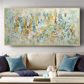 Hand Painted Colorful Oil Painting Abstract Art On Canvas Light Colour Nordic Heaven Textured Acrylic Painting Wall Art Fedex Shipping Cost (size: 60x120cm)