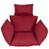 Egg Chair Cushion Hanging Basket Seat Cushion Thicken Soft Egg Swing Chair Pad Hanging Egg Chair Cushion with Headrest