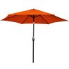 10 Feet Outdoor Patio Umbrella with Tilt Adjustment and Crank