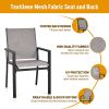 MEOOEM Patio Dining Chairs 2PCS Outdoor Metal Textilene Outdoor Dining Chairs; Durable for Lawn Garden Backyard Pool All Weather