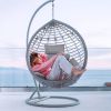 Egg Chair Cushion Hanging Basket Seat Cushion Thicken Soft Egg Swing Chair Pad Hanging Egg Chair Cushion with Headrest