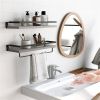 Bathroom Shelf with Towel Bar Set of 2