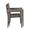 [Not allowed to sell to Wayfair] Acacia Wood Outdoor Dining Table And Chairs Suitable For Patio; Balcony Or Backyard