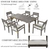 [Not allowed to sell to Wayfair] Acacia Wood Outdoor Dining Table And Chairs Suitable For Patio; Balcony Or Backyard