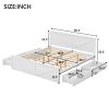 King Size Wooden Platform Bed with Four Storage Drawers and Support Legs