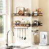 Bathroom Shelf with Towel Bar Set of 2